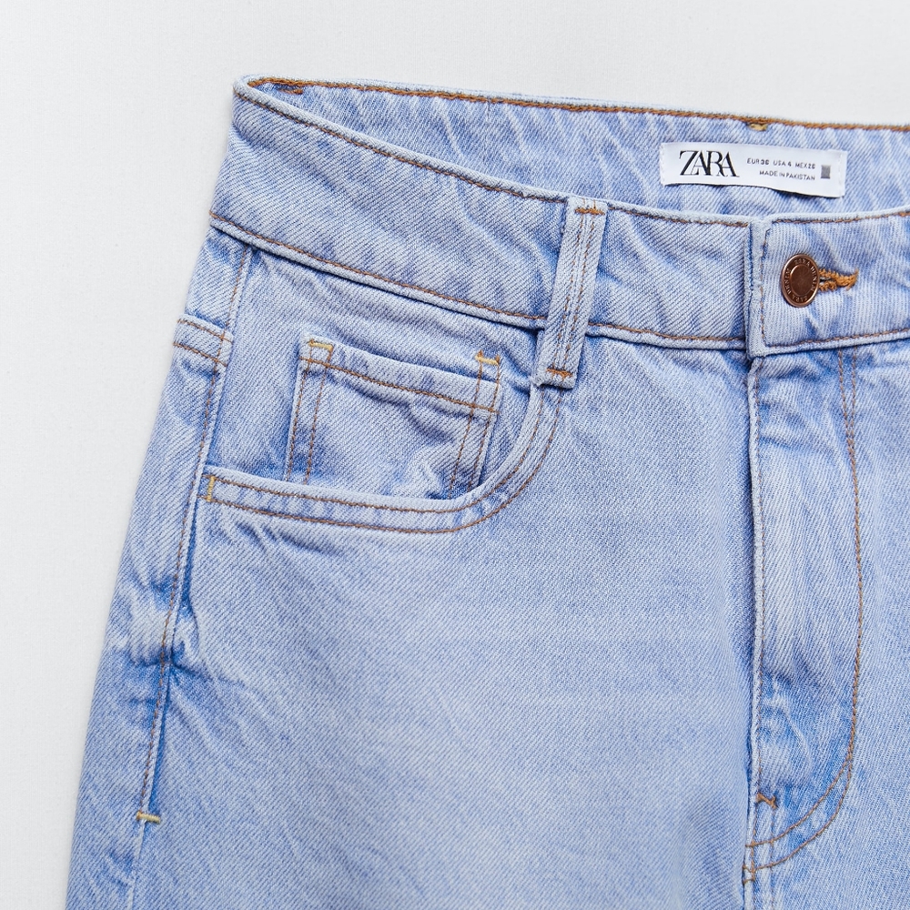 Zara Mid Waist Ankle Mom Jeans Z1975